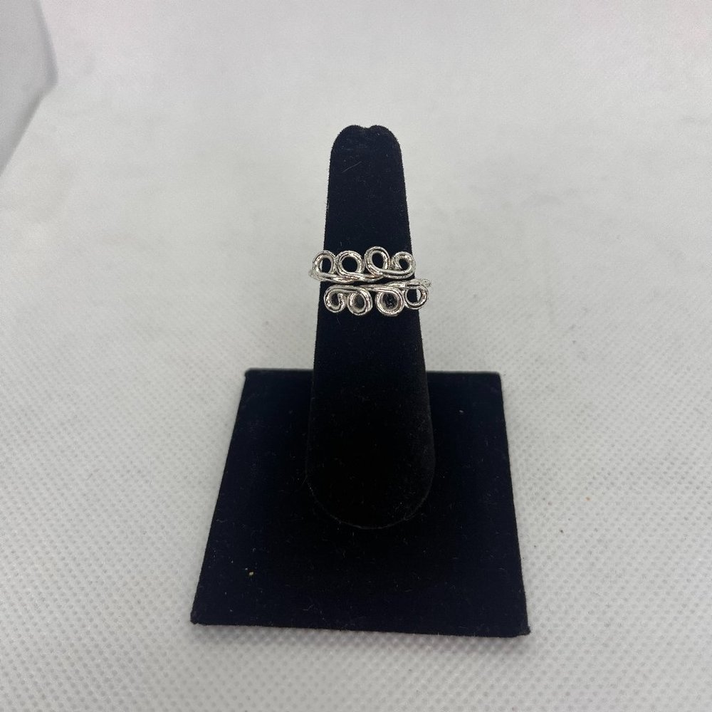 Silver Plated Loopty Loop Ring